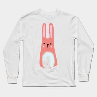 Happy hand drawn rabbit Long Sleeve T-Shirt